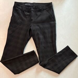 Kut from the Kloth Brown Plaid Skinny Ankle Pants
